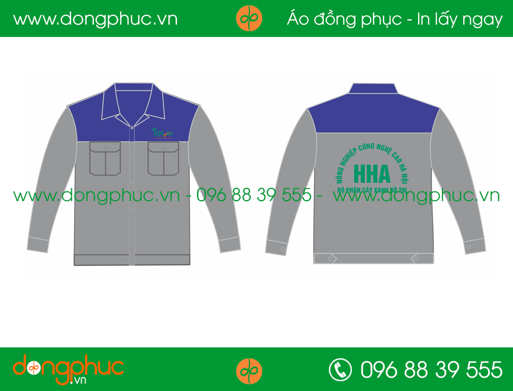 Áo bảo hộ đồng phục cty HHA